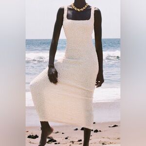 MARA HOFFMAN Sloan popcorn midi dress